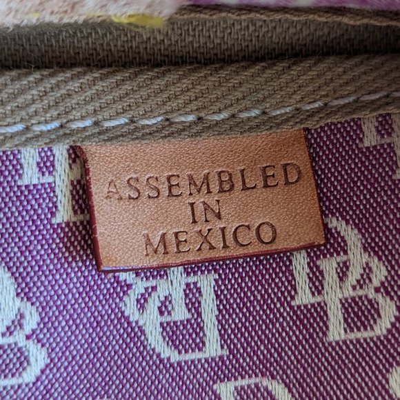 Dooney Burke Pink Leather Canvas Mini Satchel Bag - Picture 15 of 16